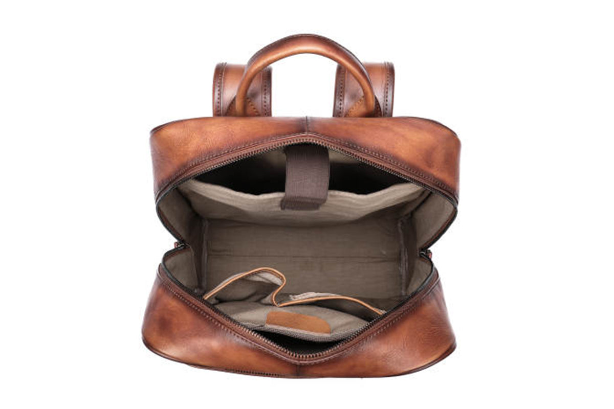 alpha phi alpha leather backpack Alpha Phi Alpha Brown Backpack
