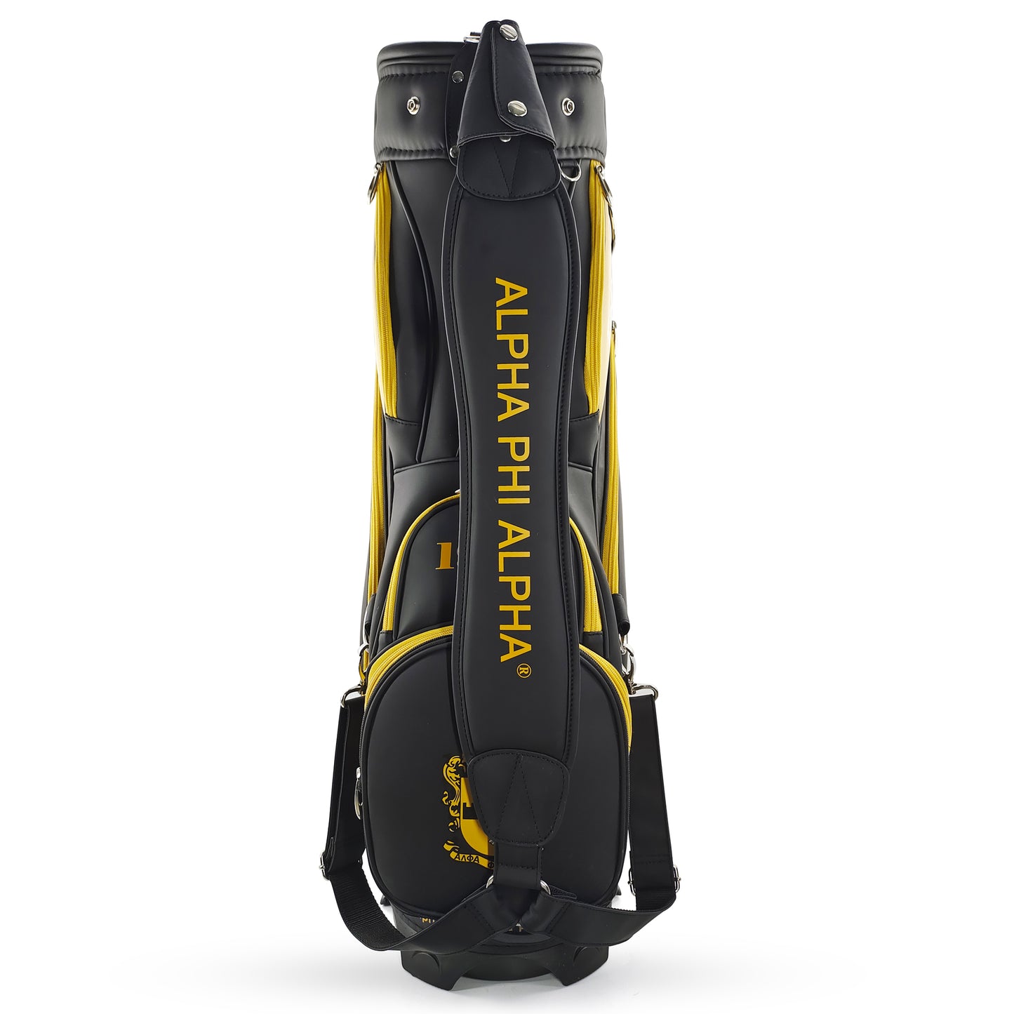 Alpha Phi Alpha Black Golf Staff Bag