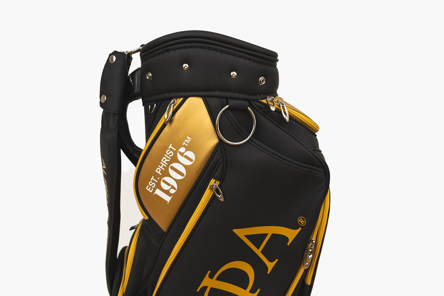 Alpha Phi Alpha Black Golf Staff Bag