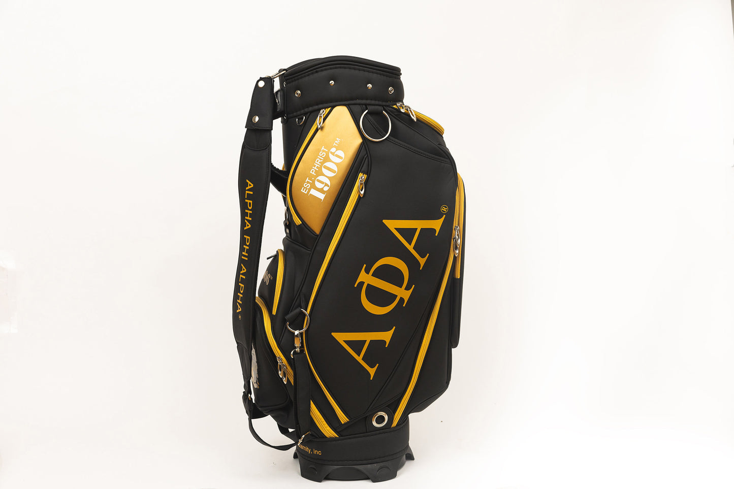 Alpha Phi Alpha Black Golf Staff Bag