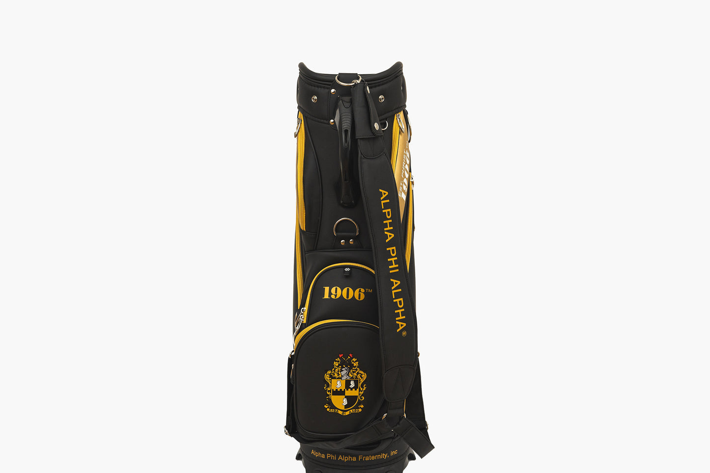 Alpha Phi Alpha Black Golf Staff Bag