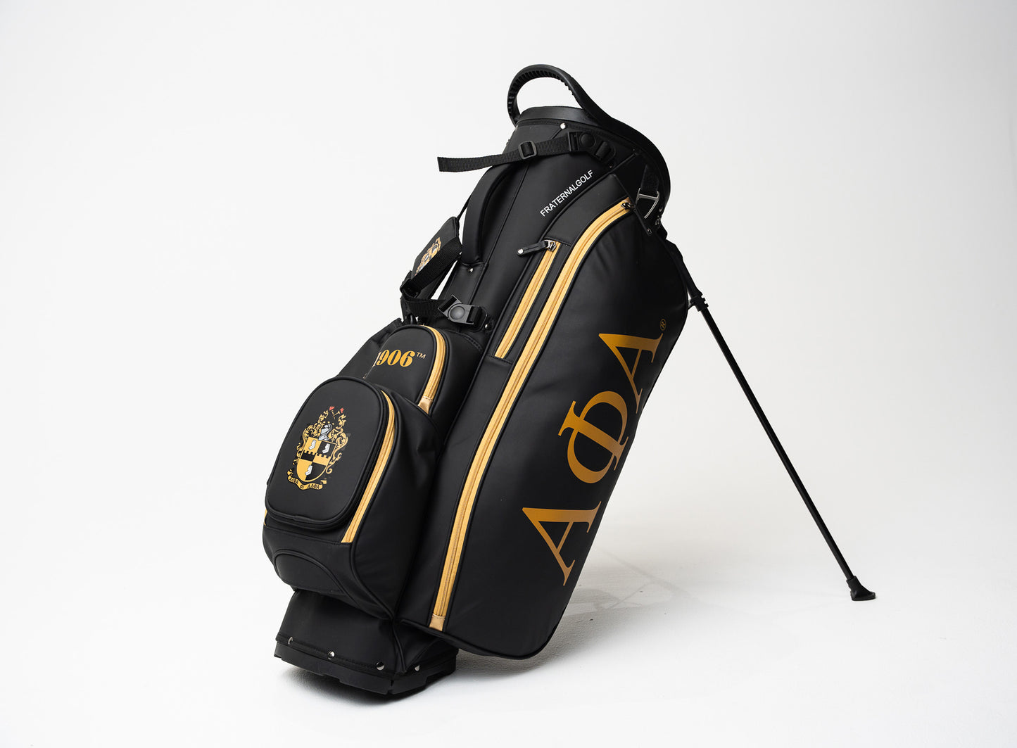 Alpha Phi Alpha Black Golf Stand Bag