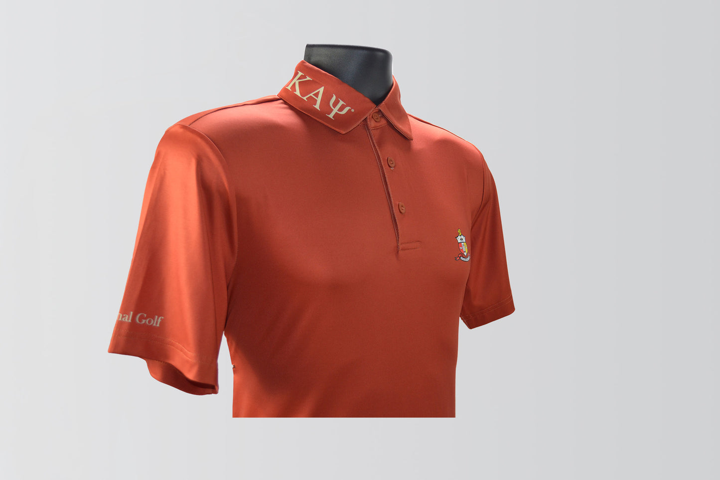 Kappa Alpha Psi Crimson Golf Polo (COLOR IS MORE BURNT ORANGE) DISCOUNTED