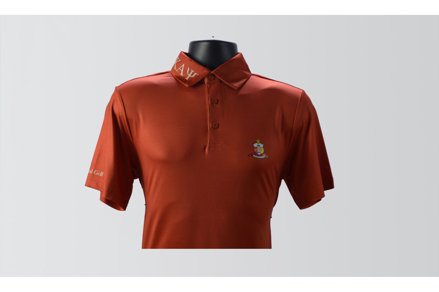Kappa Alpha Psi Crimson Golf Polo (COLOR IS MORE BURNT ORANGE) DISCOUNTED