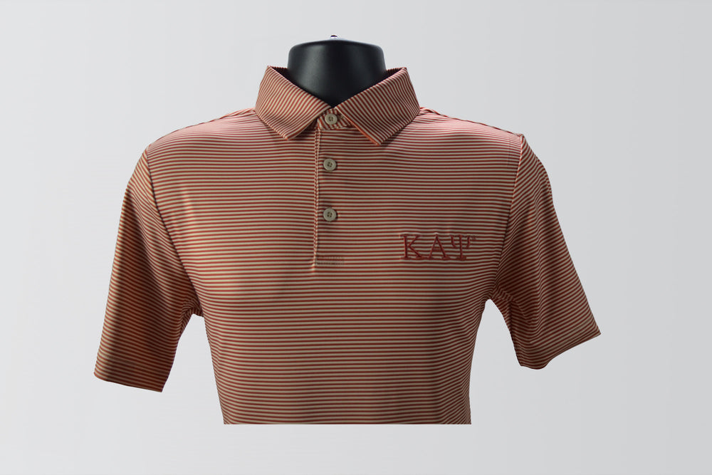 
                  
                    Kappa Alpha Psi Pinstripe Polo (COLOR IS MORE BURNT ORANGE) DISCOUNTED
                  
                