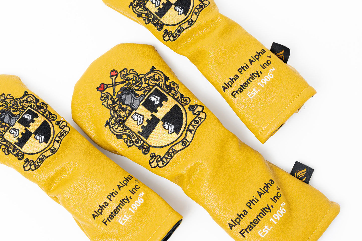 Alpha Phi Alpha Old Gold Golf Covers (Set of 3)