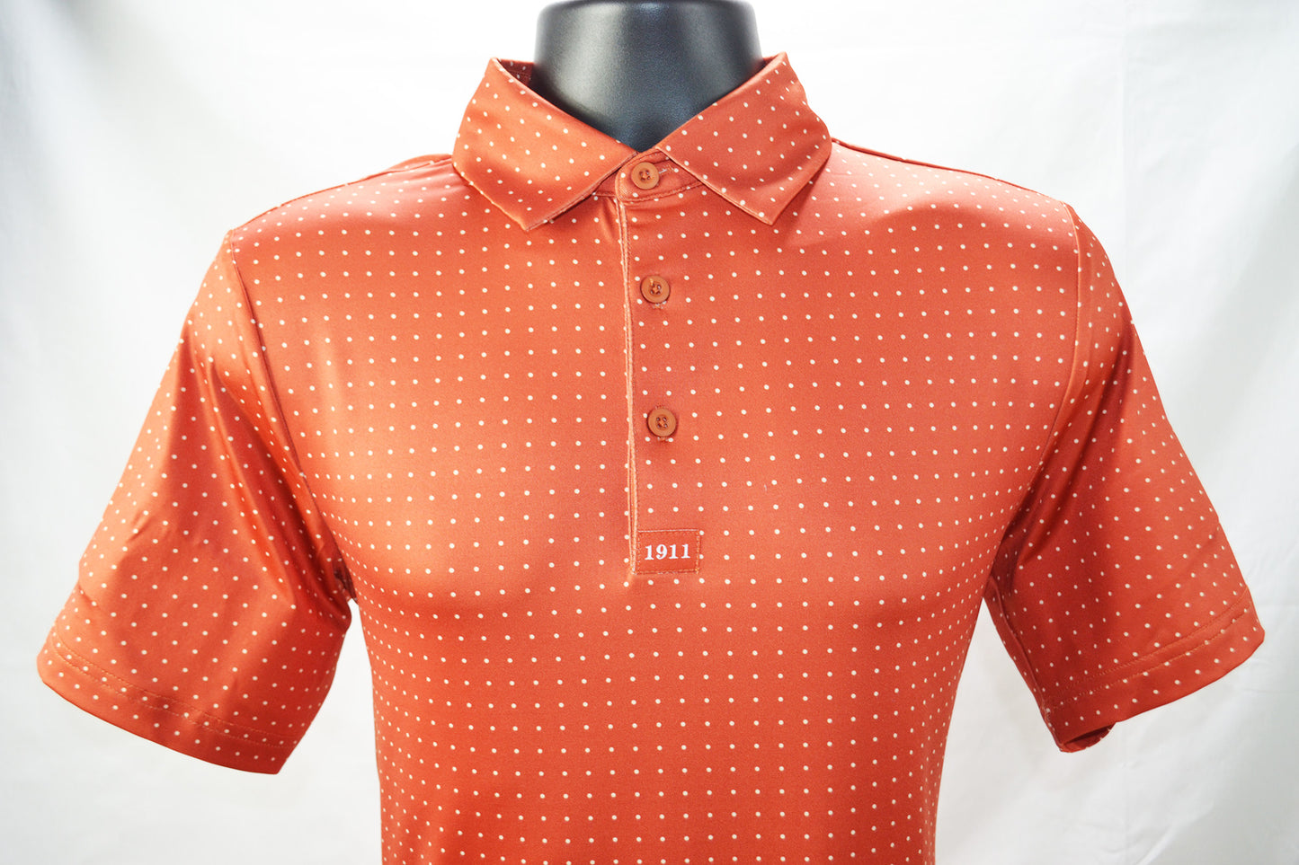 Kappa Alpha Psi Polka Dot Polo(COLOR IS MORE BURNT ORANGE) DISCOUNTED