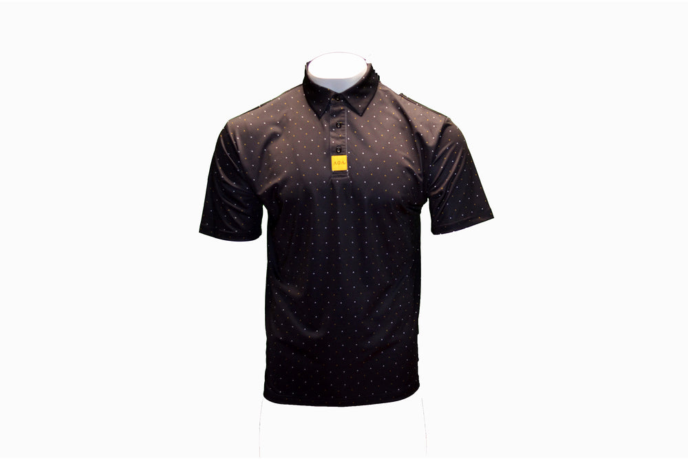 Alpha Phi Alpha Black with White & Old Gold Polka Dots