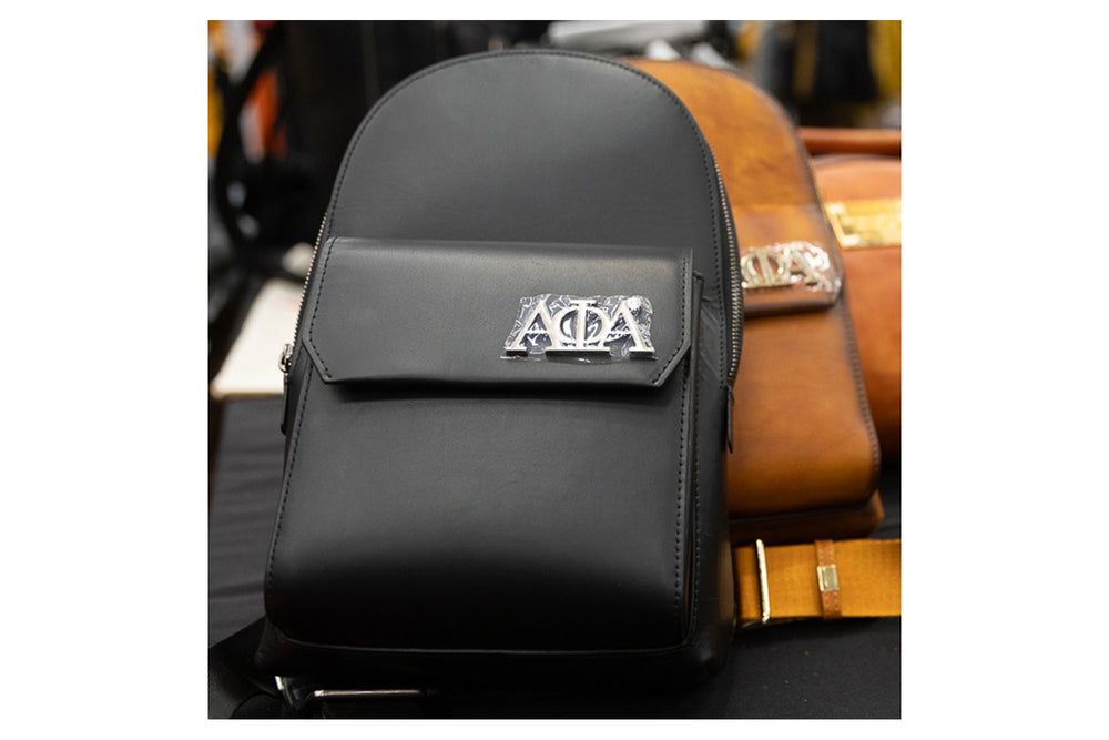 Alpha Phi Alpha Leather Crossover Bag
