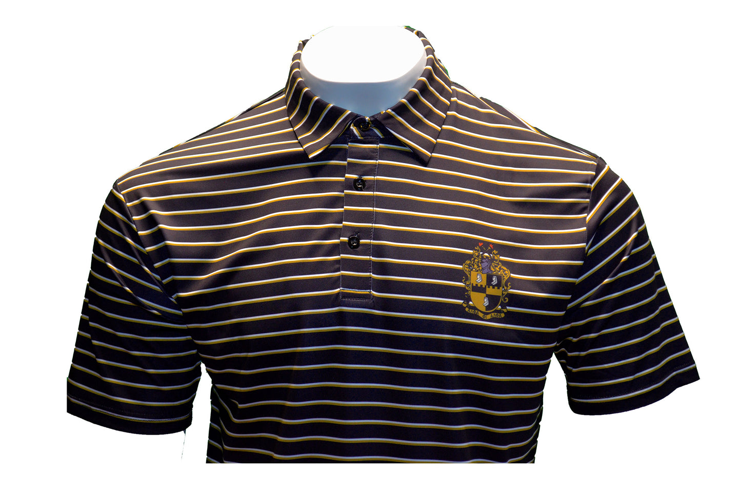 Alpha Phi Alpha Black with White & Old Gold Pinstripes