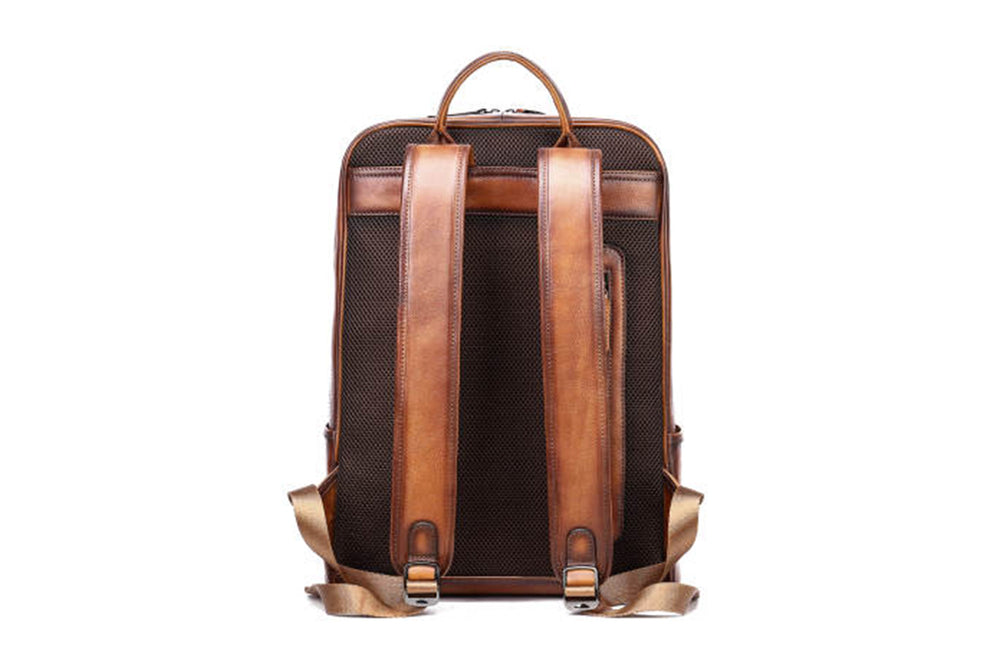 alpha contrast leather backpack Alpha Phi Alpha Brown Backpack – Burning Sands