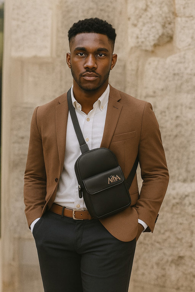 
                  
                    Alpha Phi Alpha Leather Crossover Bag
                  
                