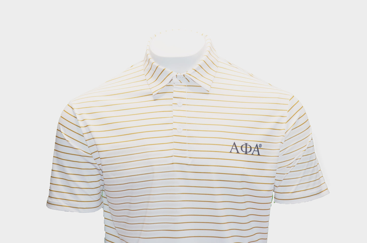 
                  
                    Alpha Phi Alpha White with Old Gold Pinstripes
                  
                