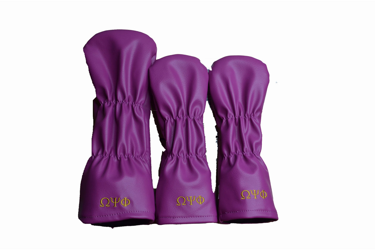Omega Psi Phi Golf Covers (Set of 3) Burning Sands