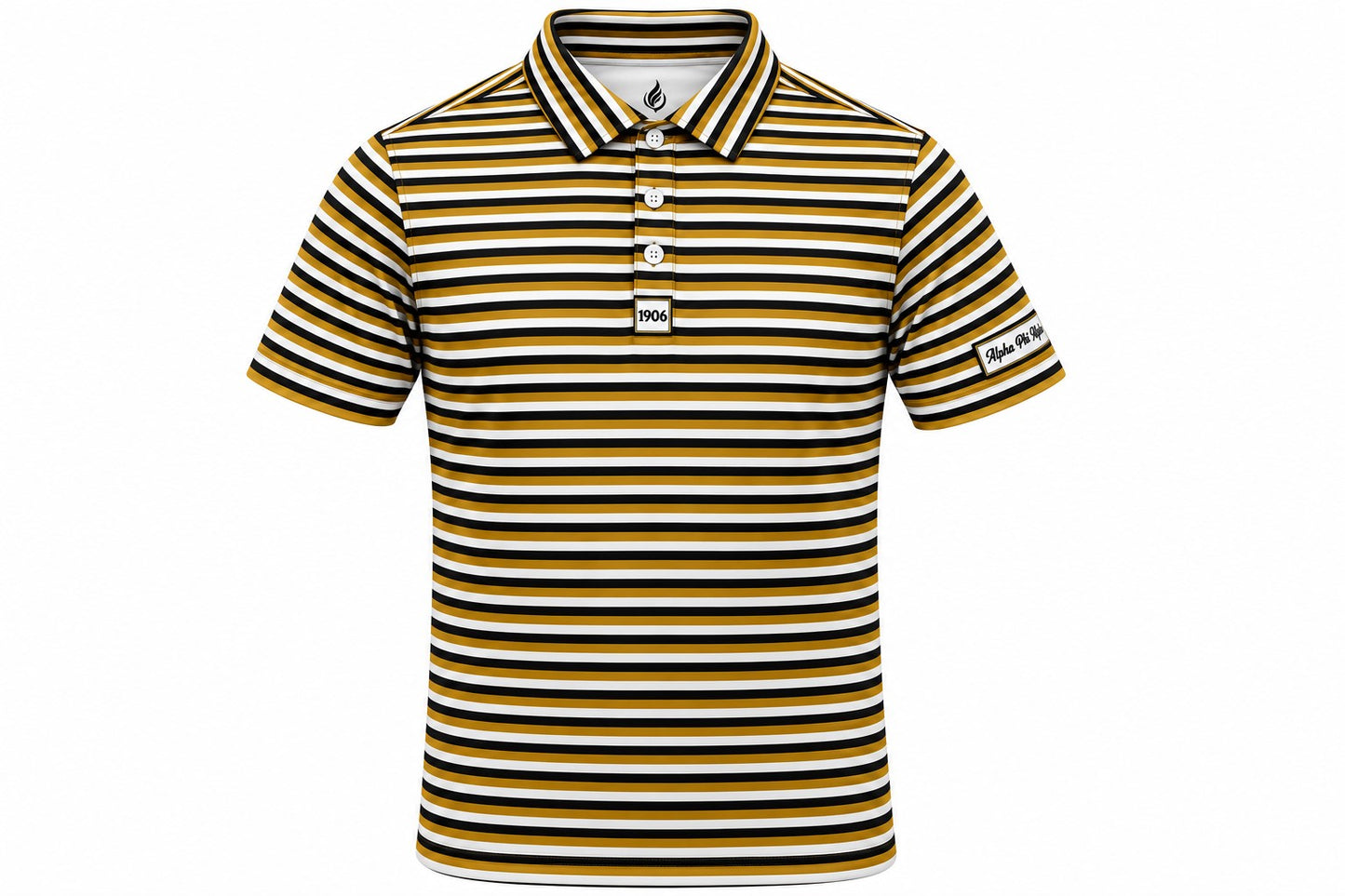 
                  
                    Alpha Phi Alpha Old Gold Pinstripe Polo
                  
                