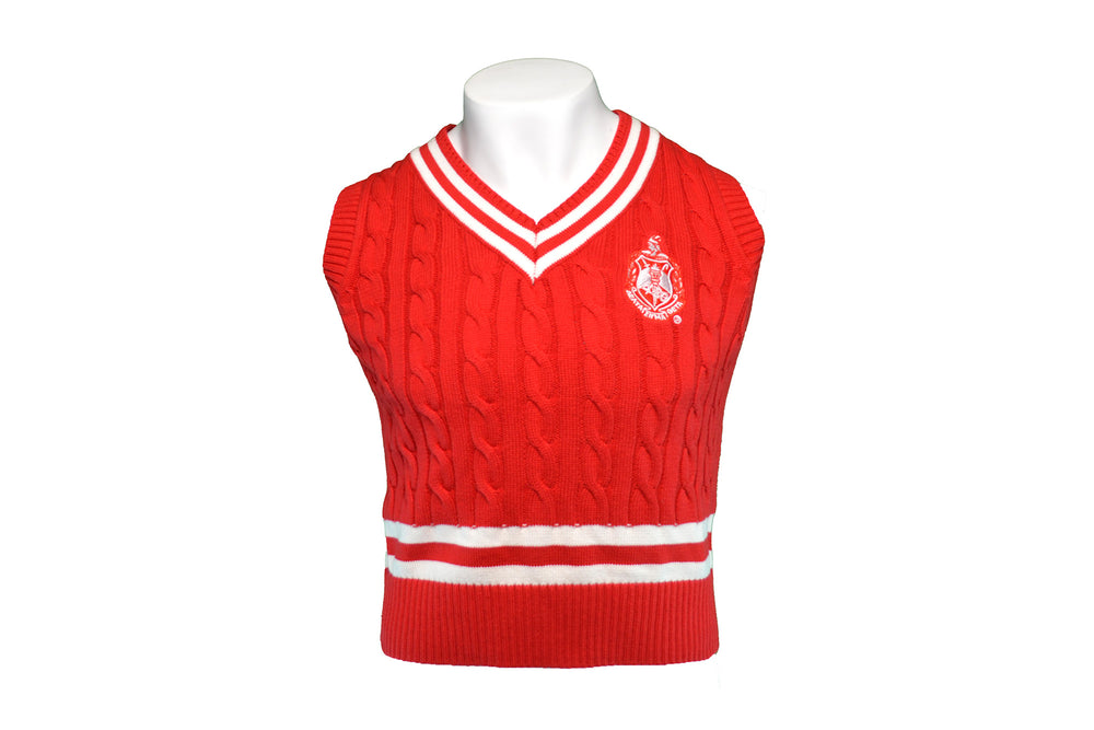 Delta Sigma Theta Red Sweater Vest – Burning Sands