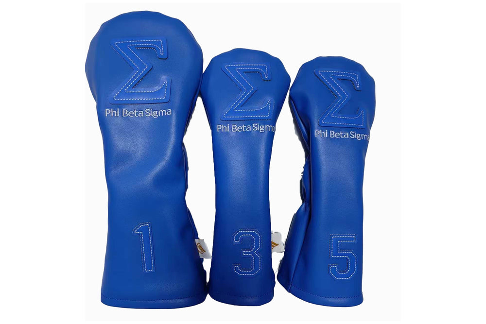 Phi Beta Sigma Golf Covers - Blue and White (Set of 3)