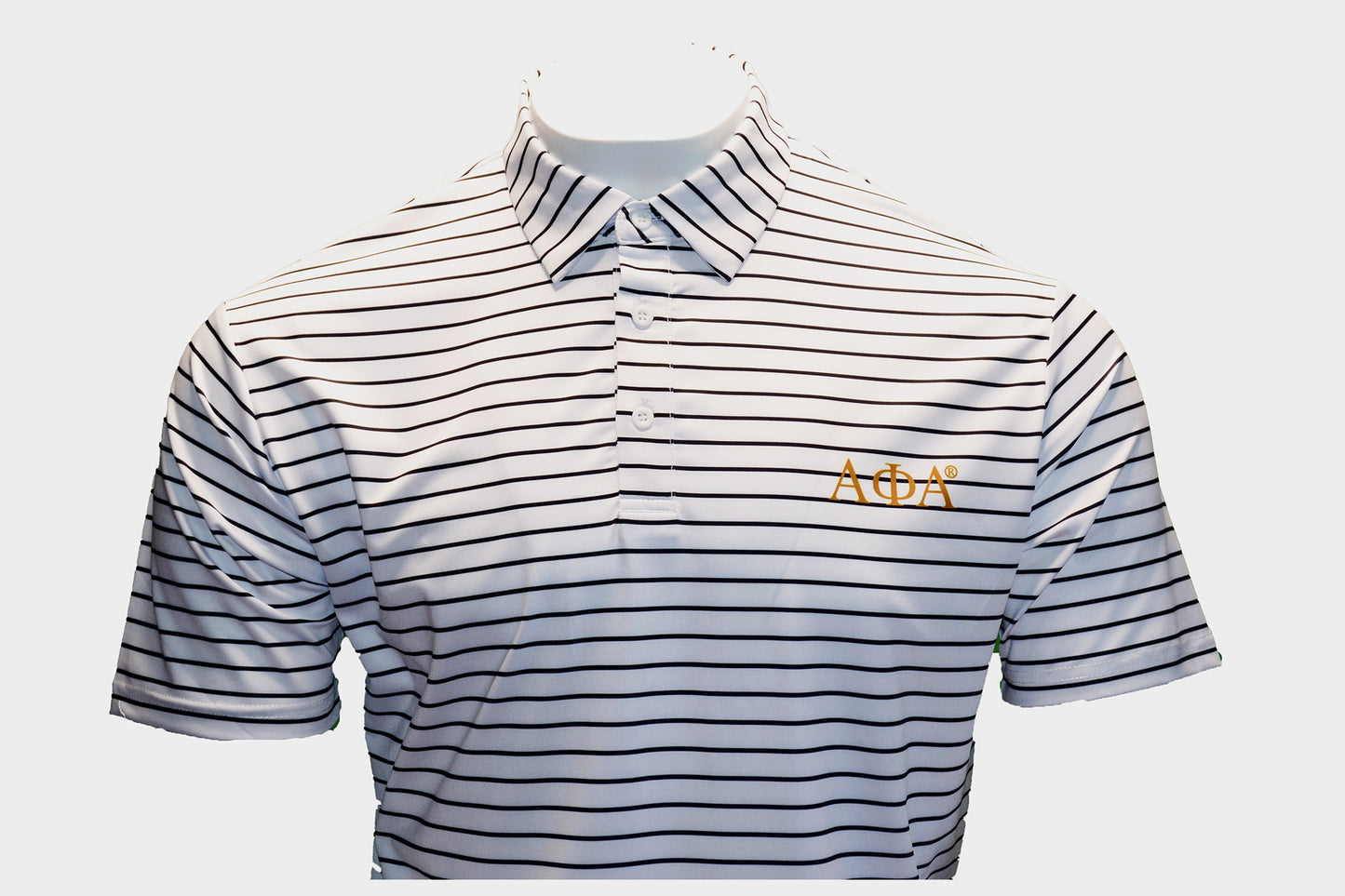 Alpha Phi Alpha White with Black Pinstripes