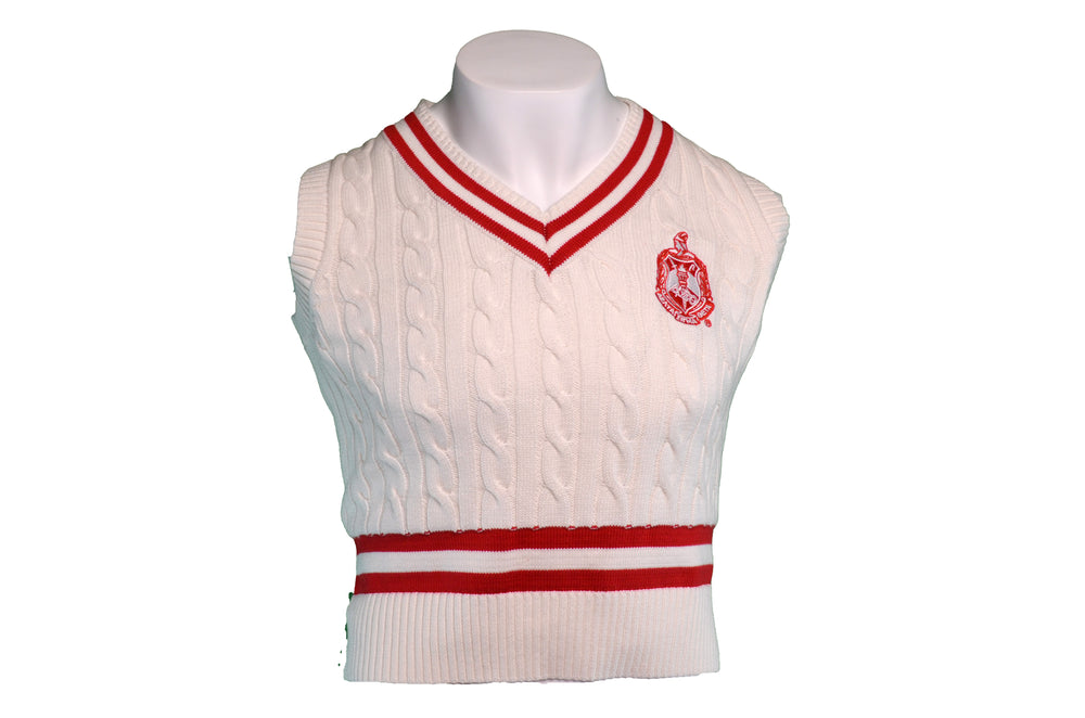 
                  
                    Delta Sigma Theta White Sweater Vest
                  
                