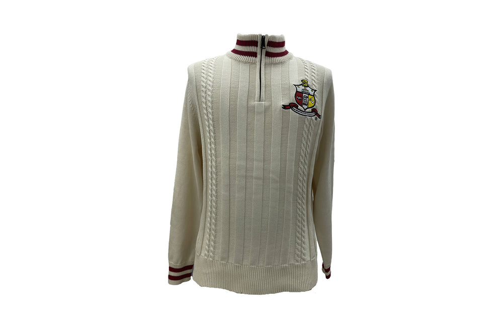 Kappa Alpha Psi Cream Half Zip Pullover Sweater
