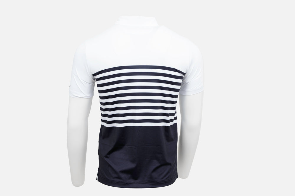 Alpha Phi Alpha Black & White Stripe Polo