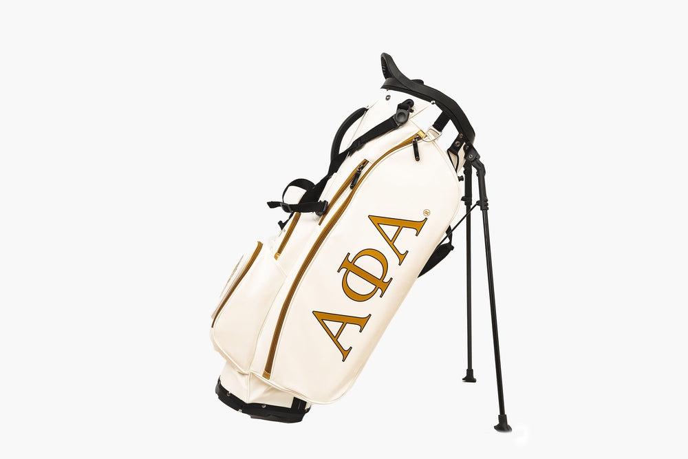 Alpha Phi Alpha White Golf Stand Bag